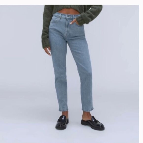 Everlane Original Cheeky Jean 29 Crop Organic Cotton High Rise Vintage Wash - Picture 1 of 15
